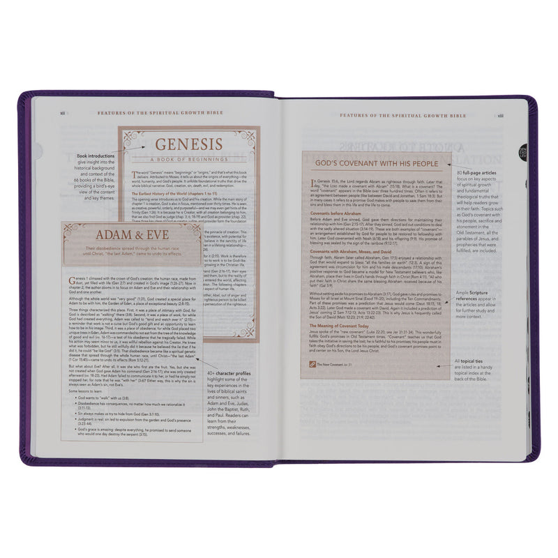 Spiritual Growth Bible Purple