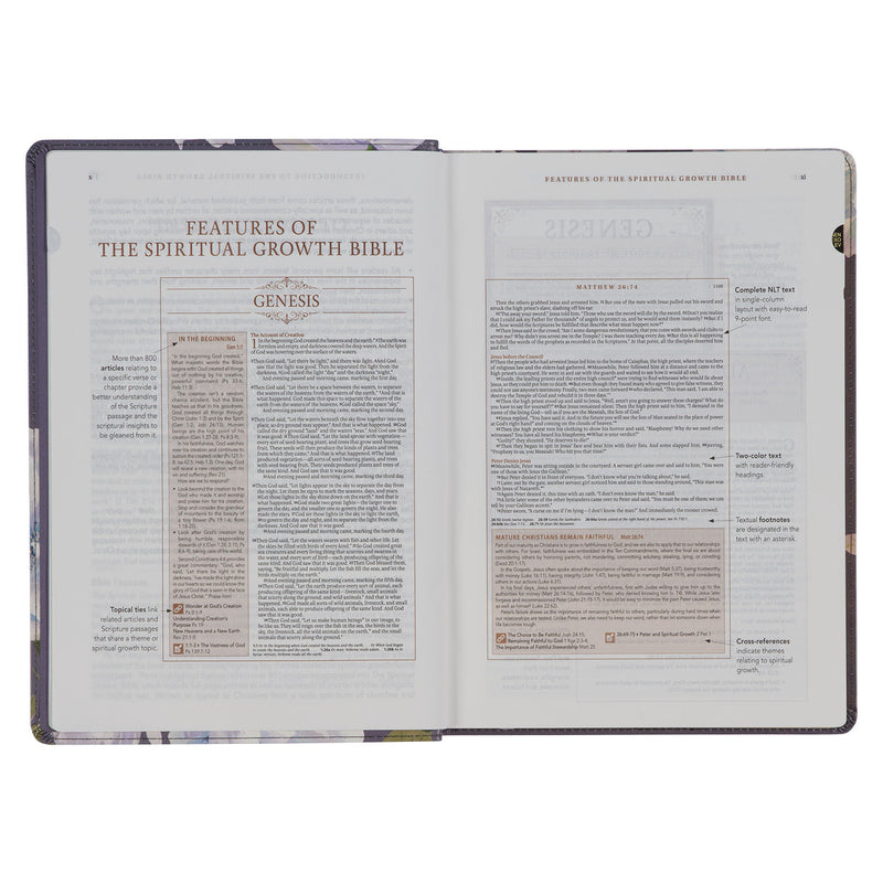 Spiritual Growth Bible Slate-colored