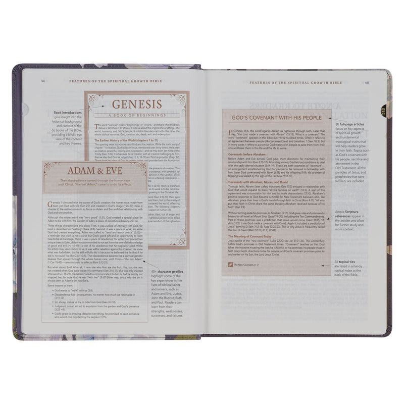 Spiritual Growth Bible Slate-colored