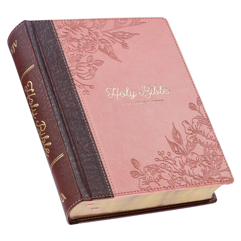 KJV Note-taking Bible Brown and Pink HC
