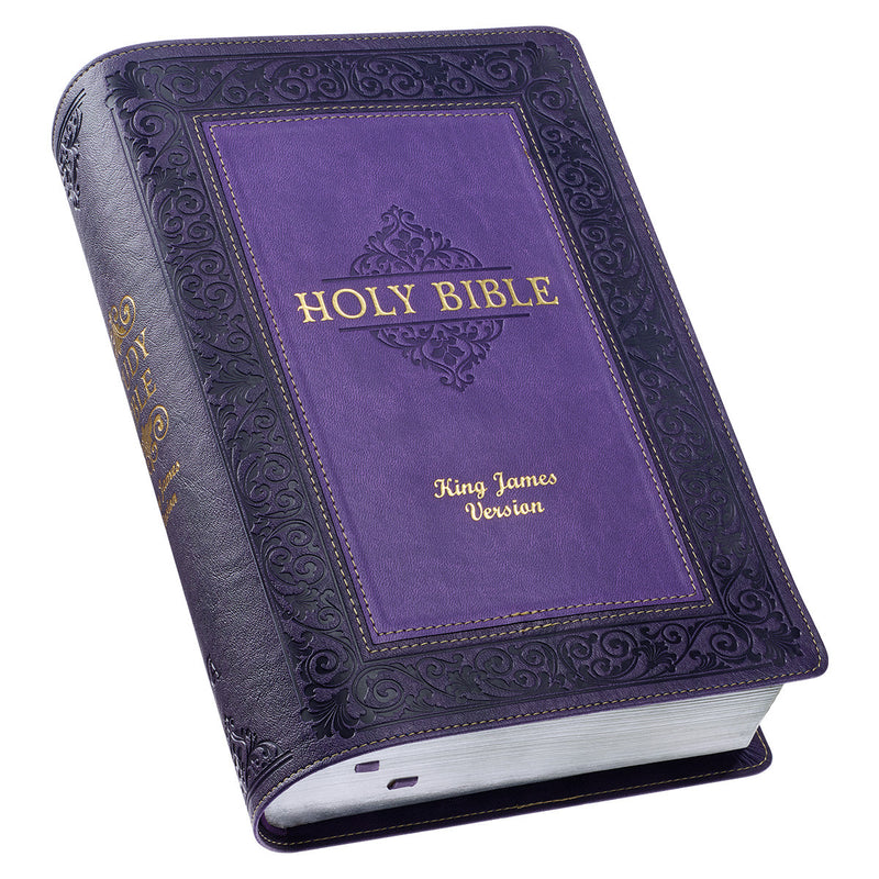 KJV Study Bible Purple Faux Leather LP
