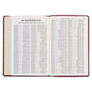 Burgundy Cross Large Print Thin Index