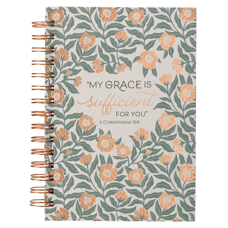 Sufficient Grace Teal Floral -2Cor12:9