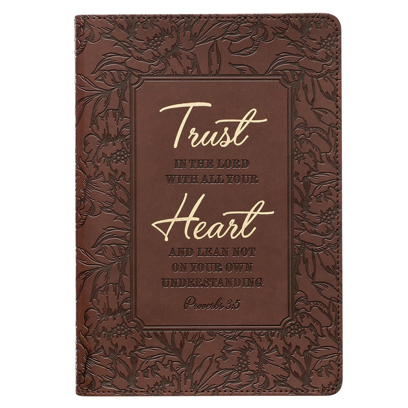 Trust With All Your Heart Brown Floral