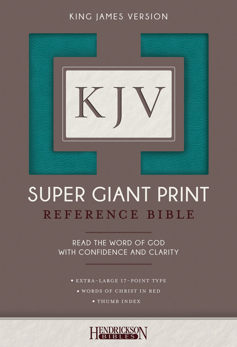KJV Super Giant Print Reference Bible-Turquoise Flexisoft Indexed