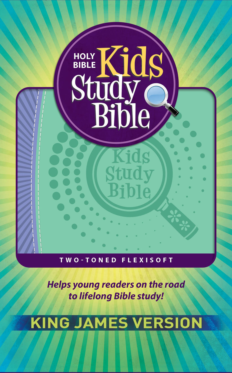 KJV Kids Study Bible-Purple/Green Flexisoft