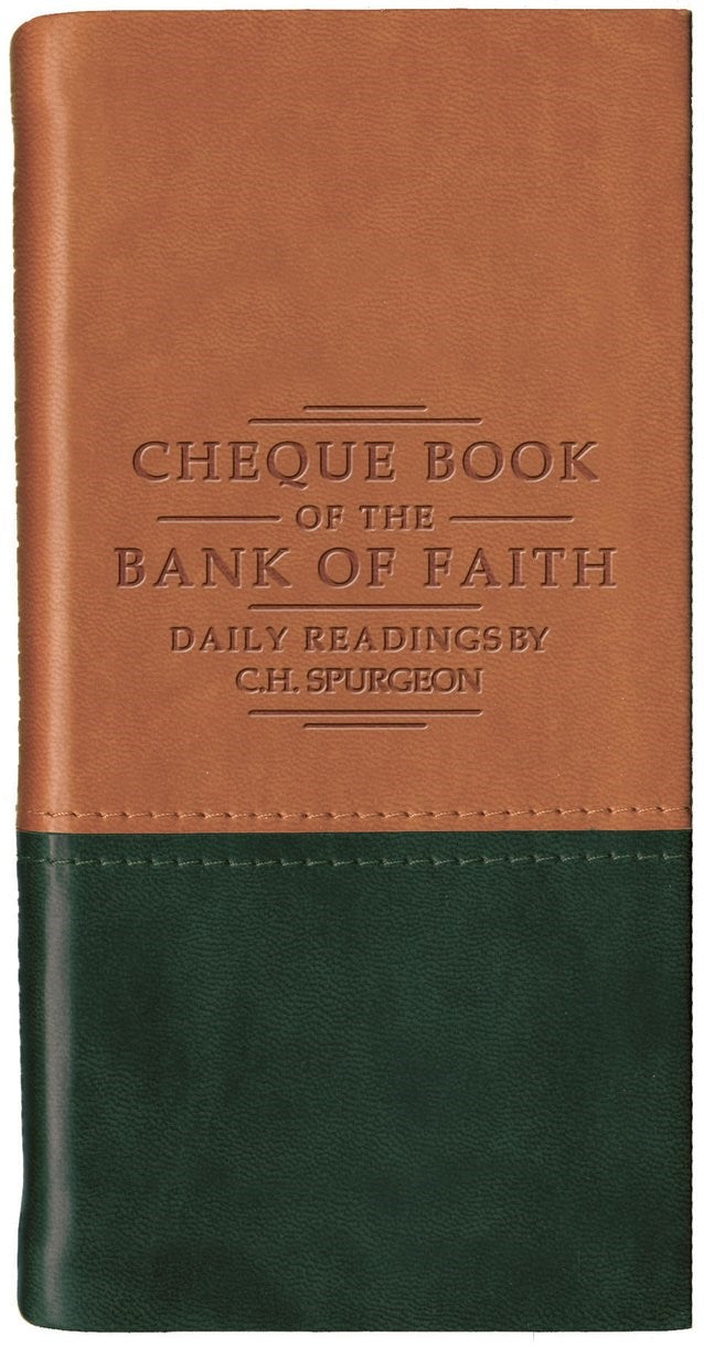 Chequebook Of The Bank Of Faith-Tan/Green Imitation Leather