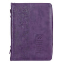 Funda para Biblias Fe Morado â€“ Hebreos 11:1
