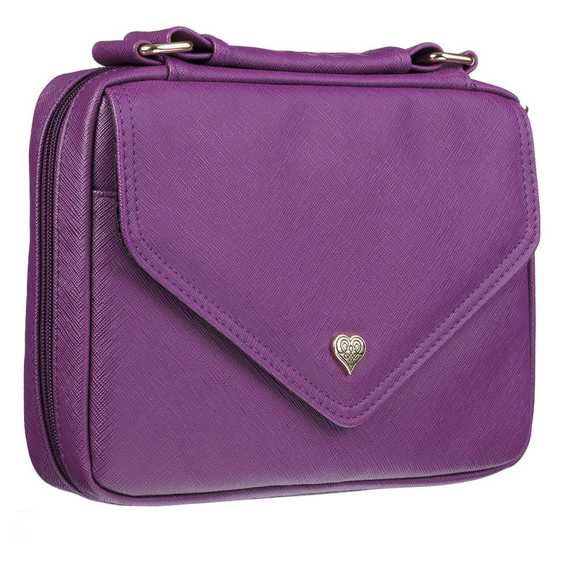 Purple with Heart Badge Luxleather