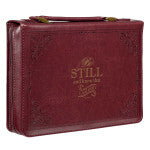 Be Still Psalm 46:10 Red Luxleather