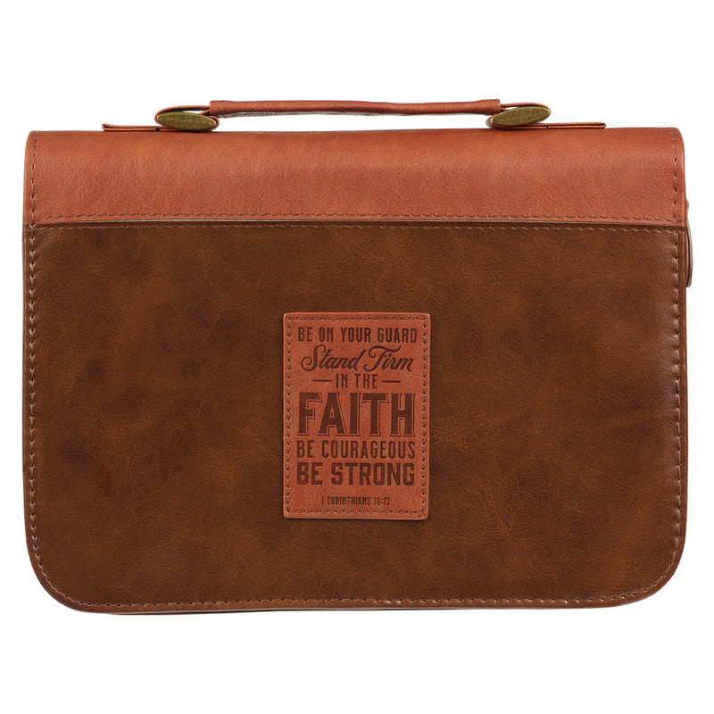 Stand Firm Two-tone Brown Faux Leather C
