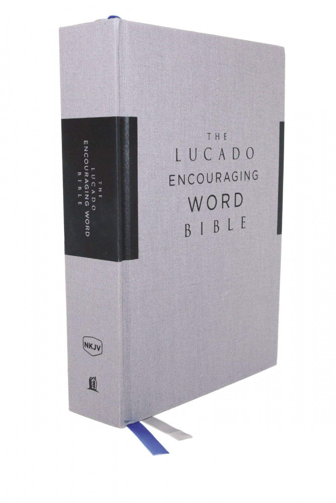 Lucado Encouraging Word Bible, Gray